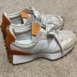 New Balance Women's White and Brown Sneakers